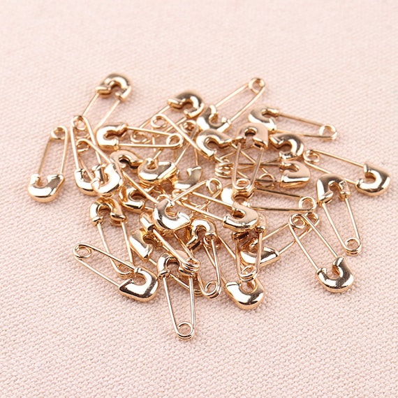 50pcs Small Safety Pins Gold 20mm Metal Safety Pins Sewing | Etsy