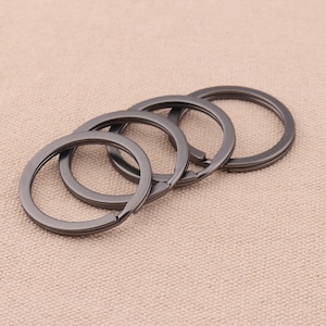 20pcs 32*27mm Metal Key ring key chain split ring Gunmetal Color  double loops connectors for jewelry Making