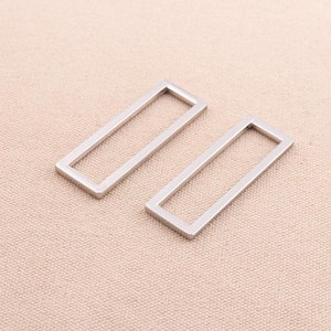 8unids 50 * 7mm (tamaño interior) Anillo rectangular de la correa anillo de hebilla rectangular metal anillo de hebilla de alta calidad anillos rectangulares para correa de bolsa anillo de la bolsa de la correa de la correa
