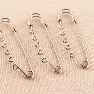 6pcs 78mm Kilt Pin With Loops Safety Pin Brooch pins Large Shawl Pins Earring Decoration