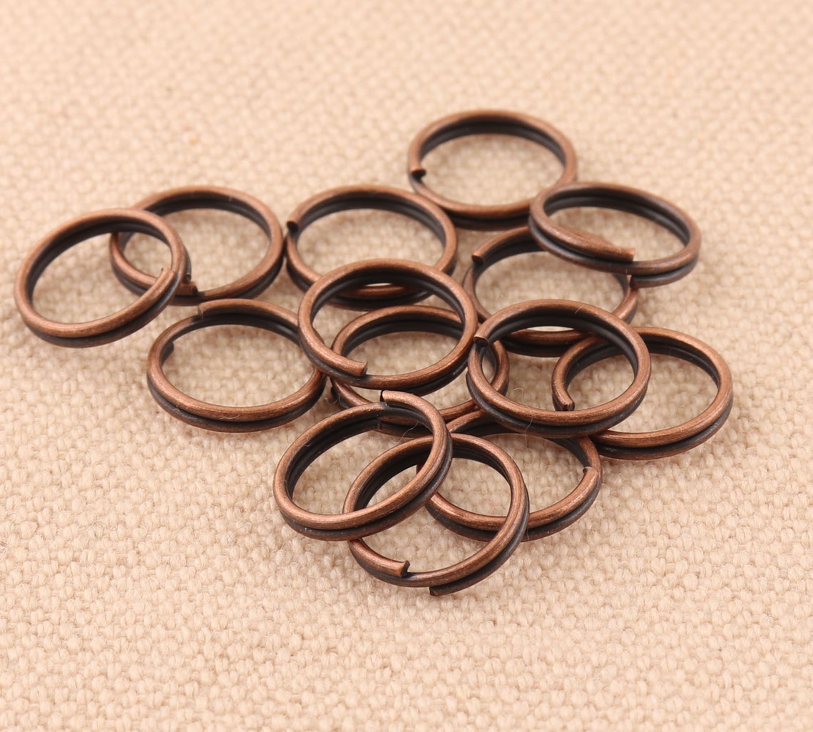 500pcs 10mm Copper Color Key Ring Split Ring Metal Key Chain Etsy