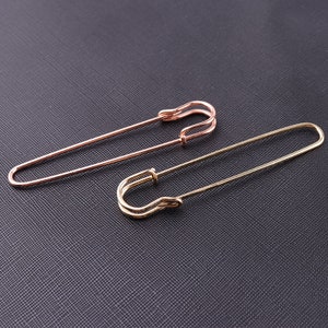 6pcs große Sicherheits-Pins Rose Gold/Gold-Farbe 85mm Long Metal Nähen Shawl Pins Brooch Pins Hardware