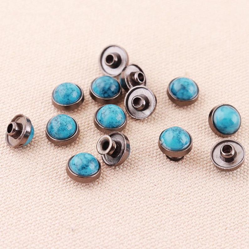 10mm Mushrooms studs Blue ROUND Dome RIVET Studs Mushrooms rapid rivet studs buttons 20pcs of bag