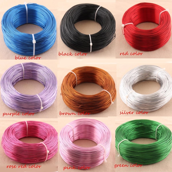 10m Diverses Couleurs Plaquées Fil d'aluminium 18Ga 1.0mm fil de fil de fil artistique Bijoux Craft Metal Cord Wire