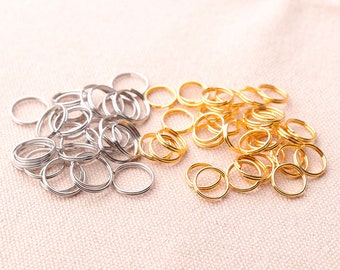 Key Rings Gold and Silver Key Chains split ring  Key Fob SplitRing - Small Key ring 100pcs per bag