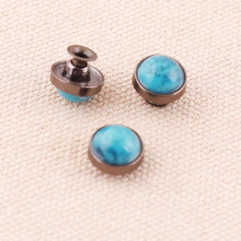 10mm Mushrooms studs Blue ROUND Dome RIVET Studs Mushrooms rapid rivet studs buttons 20pcs of bag