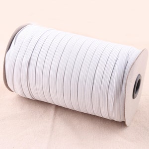 8mm white color  sewing elastic band high elastic flat rubber band waist band Sewing Stretch Rope garment accessories