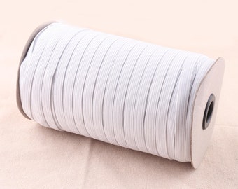 8mm white color  sewing elastic band high elastic flat rubber band waist band Sewing Stretch Rope garment accessories