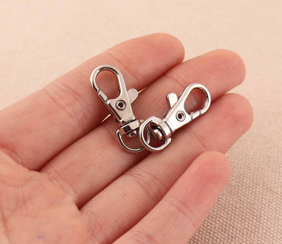 50pcs Swivel Lobster Clasp Silver 25mm Small Lobster Clasp Etsy