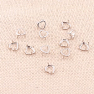 200pcs Nailhead Spots Heart Shape Studs 4 Prong DIY Spike garment rivets for Shoes Cloth Punk Accessories