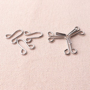 Large size 19.5mm long  Hook and Eye Claps for Dresses Shirts and Bras Avalible Silver 20pcs