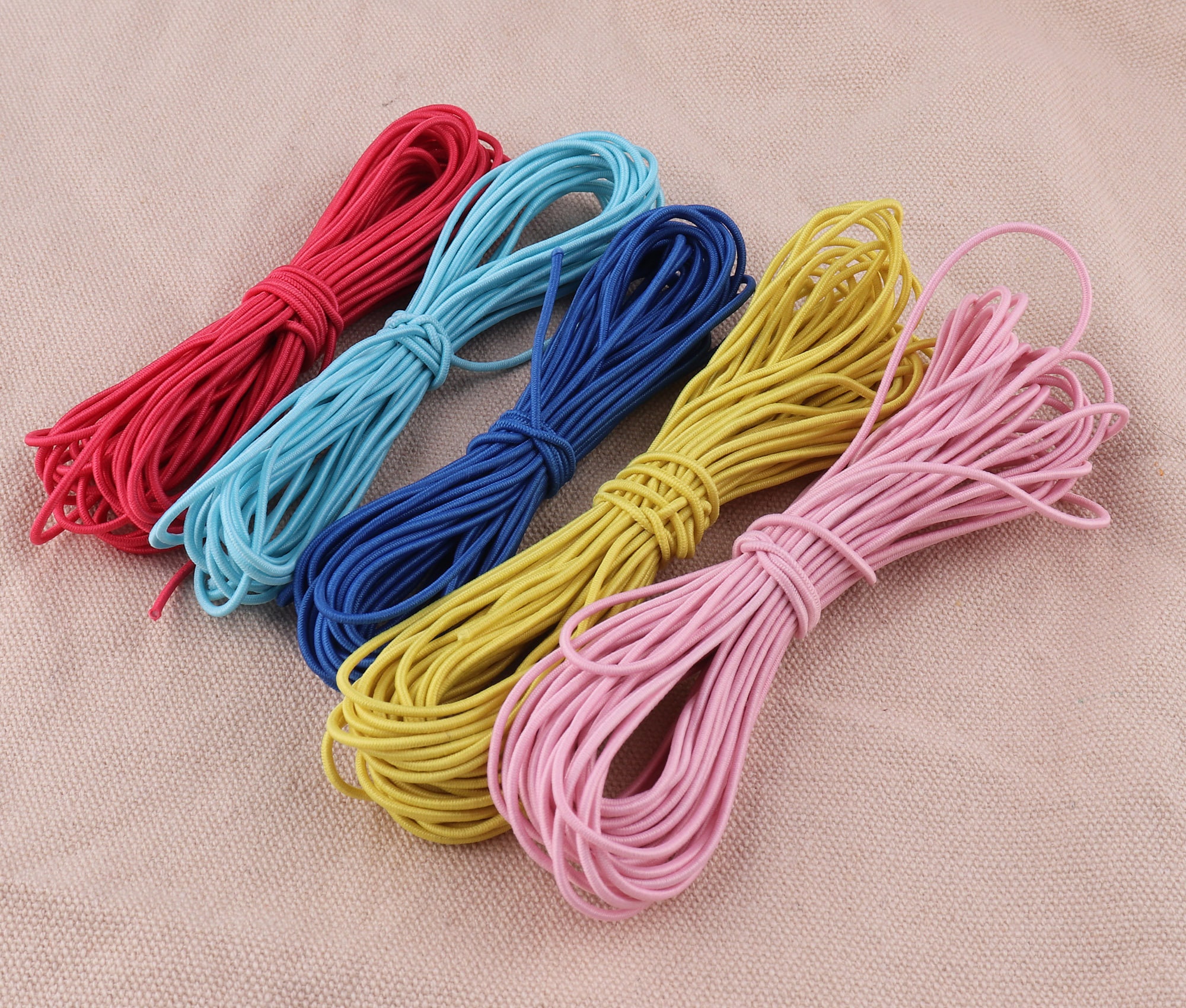 Thin Sewing 1.5mm Elastic Band Pink/blue/red/yellow Color High