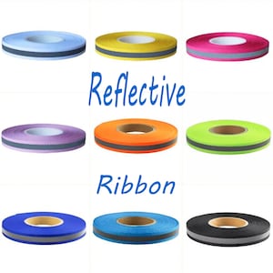 3/4&quot;Reflective Webbing Tape Twill Haberdashery Reflective Tape Grosgrain Ribbon Sew On reflective ribbon Reflector tape reflective Collar