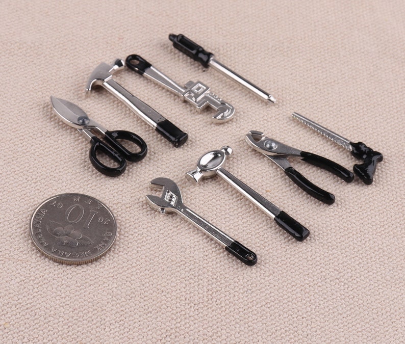 Dollhouse Miniature Tool Box and Toolsmini Tools Set of 8 for Etsy