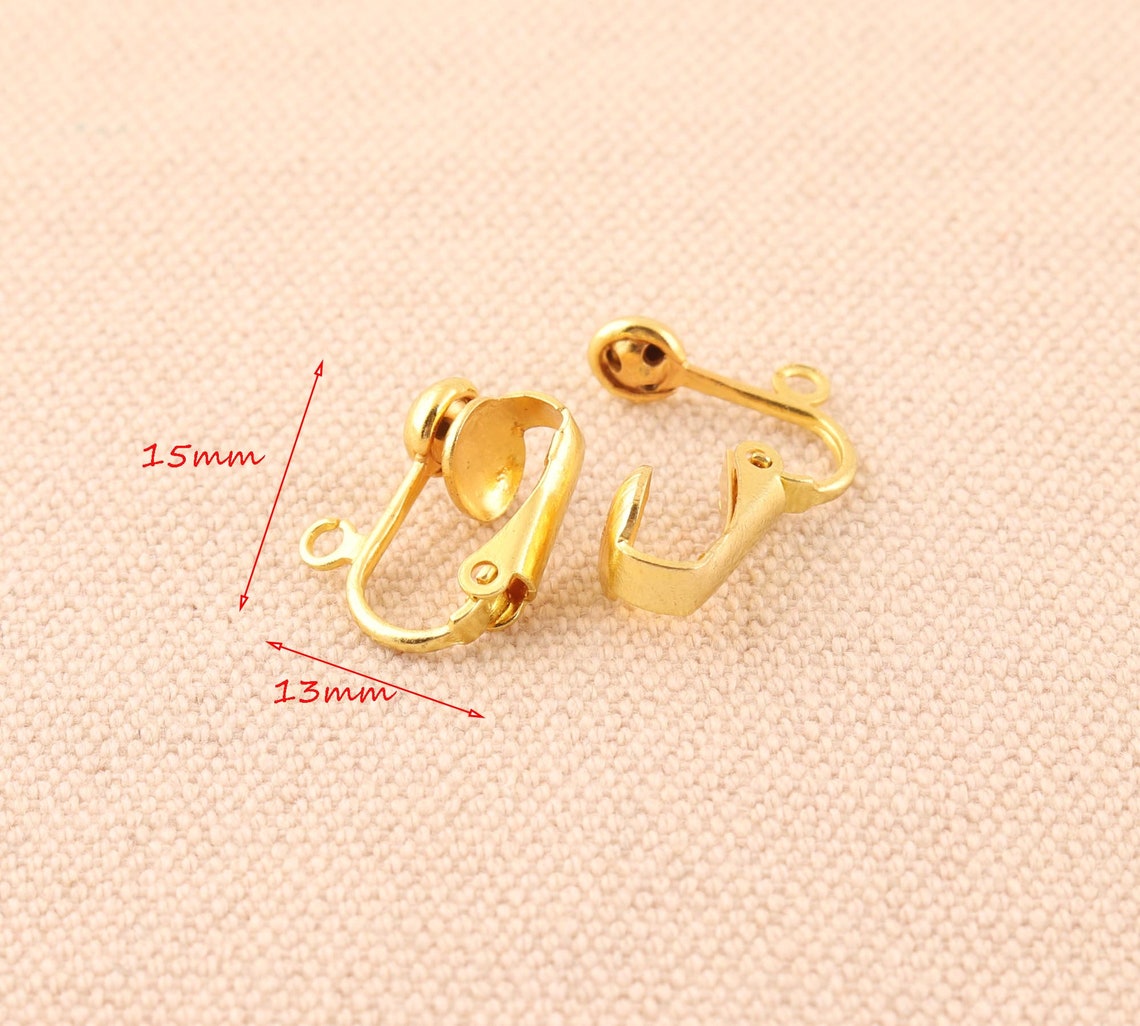 12pcs 6 pairs earring clip converter gold/silver/rose gold Etsy