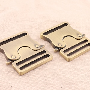 38mm Metal Quick Release Side Buckle-Bronze adjustable buckle Dog Cat Kitty Collar Belt Parachute Strap Paracord Black Snap Clips for bags