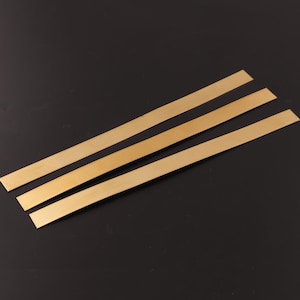 10pcs/lot  Brass Strip Copper Sheet Metal Thin Plate Latten copper stamping blanks 22Ga 0.6mm 8in X0.5in