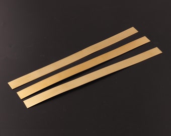 10pcs/lot  Brass Strip Copper Sheet Metal Thin Plate Latten copper stamping blanks 22Ga 0.6mm 8in X0.5in