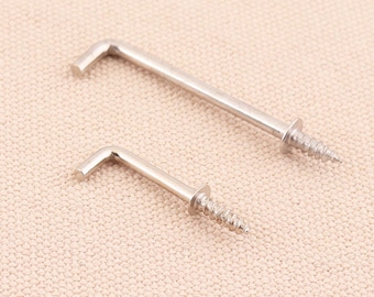 Metal Silver Screw Hook, Connector schroef, DIY Hardware accessoire Hardware 28 * 3mm, 44 * 3mm (twee maten)