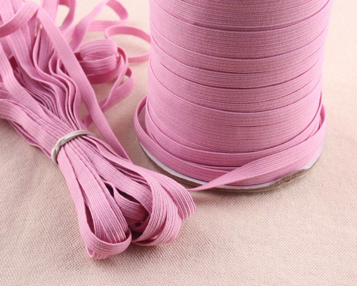 6mm Pink Color Elastic Band High Elastic Flat Rubber Band Etsy