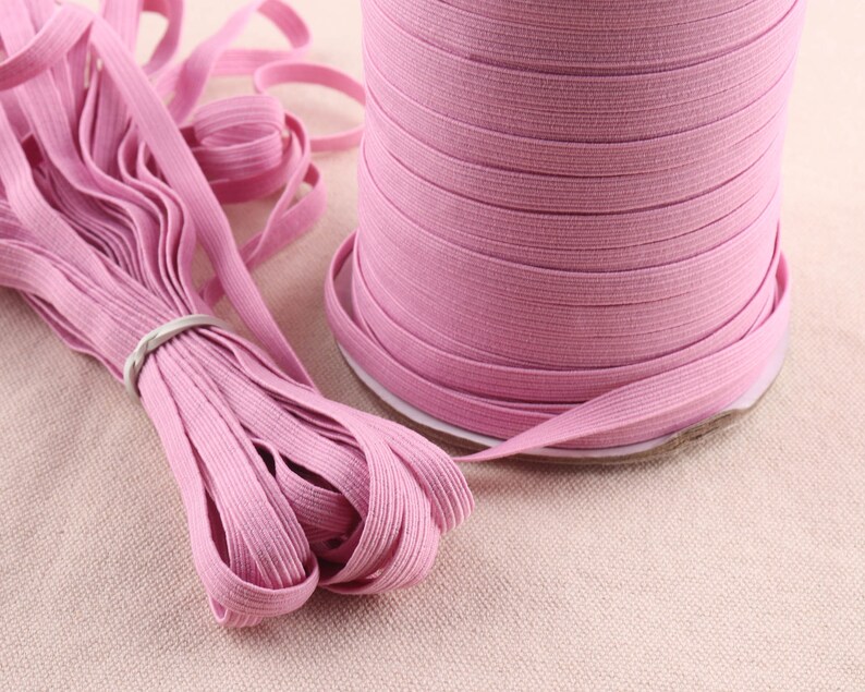 6mm Pink Color Elastic Band High Elastic Flat Rubber Band Etsy