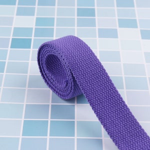 1 Inch Purple Cotton Webbing Heavy Duty Bag handles, bag strap for tote bag Upholstery Webbing