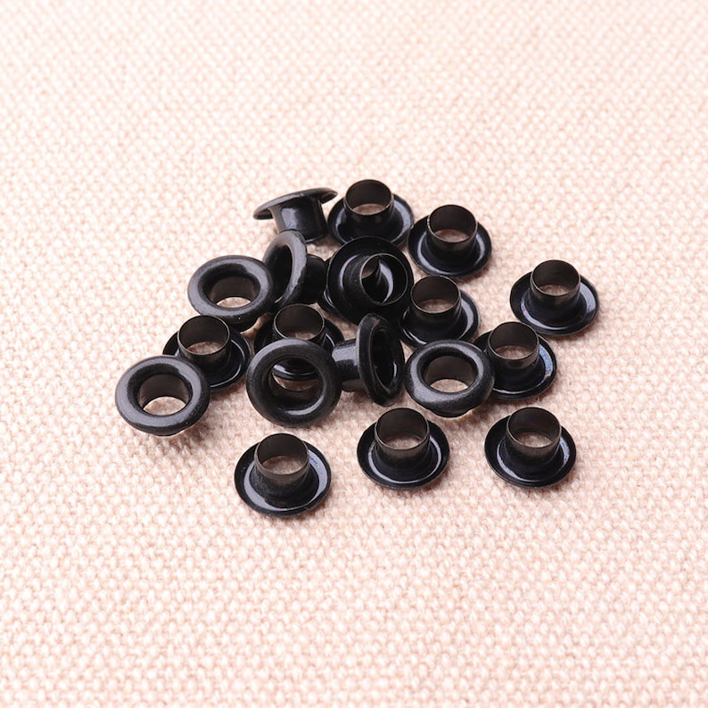 100pcs Black Eyelets Grommets 8mm Grommet Eyelet for Bead Etsy