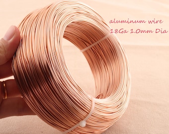 18Ga 1.0mm aluminum wire metal craft wire jewelry wrapping wire necklace thread cord sting rose gold color Bracelet accessories