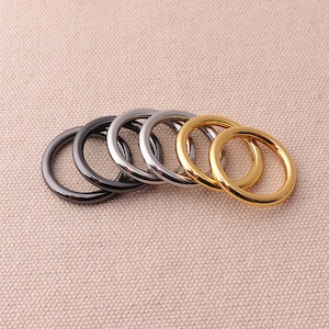 4pcs High Quality Alloy Ring 46mm/41mm/35mm/24mm/22mm Round Rings Sliver, Black and gold Strap Hardware
