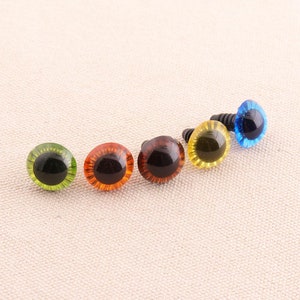 20pcs (10pairs) Glittering eyes round glass eyes diy animal eyes dolls eyes (5 colors select)
