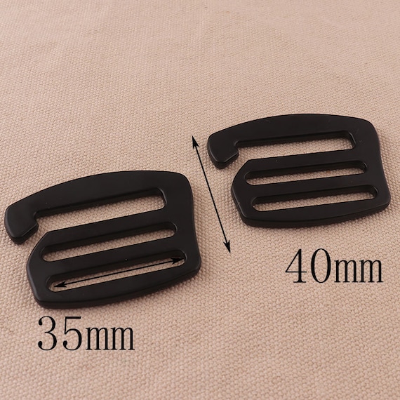 18-50mm Black Swimsuit Bra Strap G Hooks Replacement Bra Strap Slide Hook  for Swimwear Lingerie Bra Making Metal Adjuster Bra Buckle Diy 