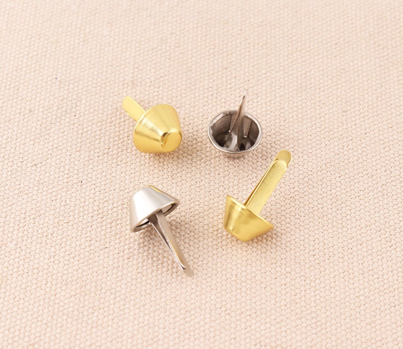 gold and silver PURSE FEET Studs nailhead flat head brads silver 20*12mm Nailheads Spike DIY Purse Making leather making