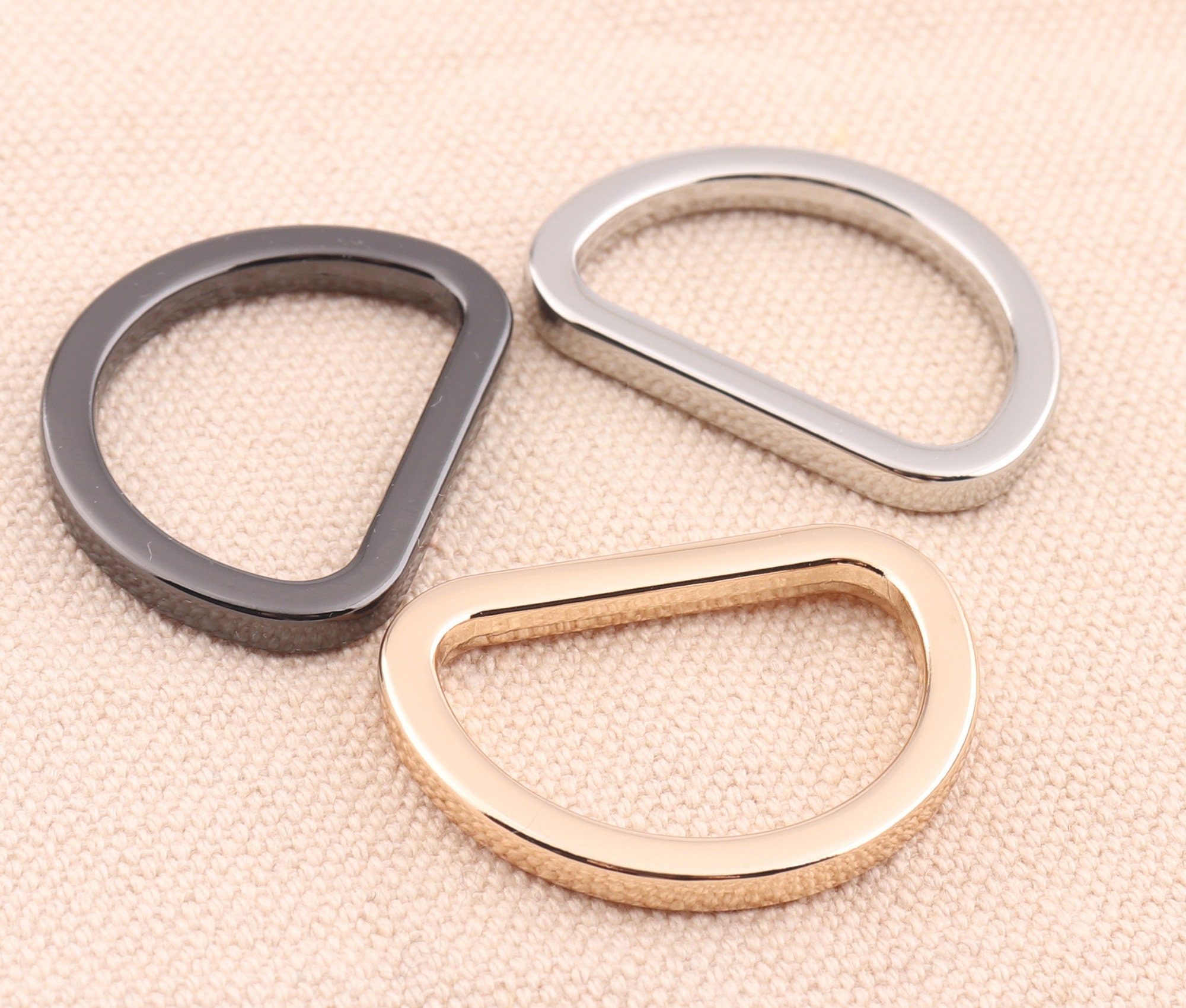 1 Inch25 Mmflat Metal Dring Purse Loop Leather Crafthalf Etsy