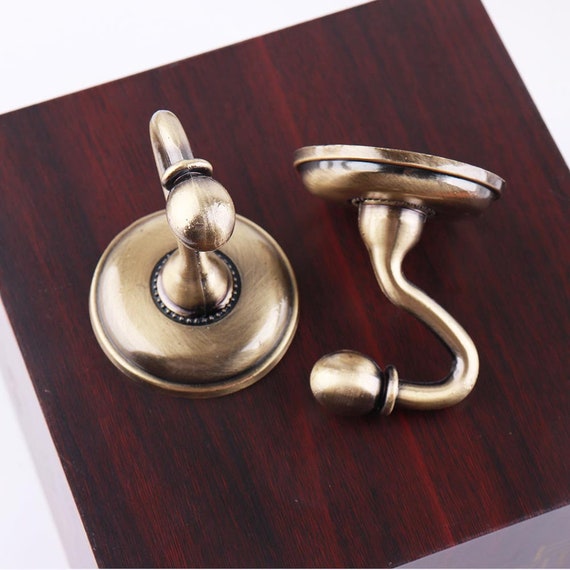 Bronze Wall Hooks Vintage Curtain Tie-backs Metal Wall Hook Tiebacks Hardware Hat Coat Rack Hangers