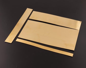 Messing koperen plaat 8"X0.5"/8"X1"/8"X2"/8"X4" metalen koperen blanks, stempelen blanks voor ambachtelijke metaalbewerking sieraden accessoires 22Ga 0,6 mm