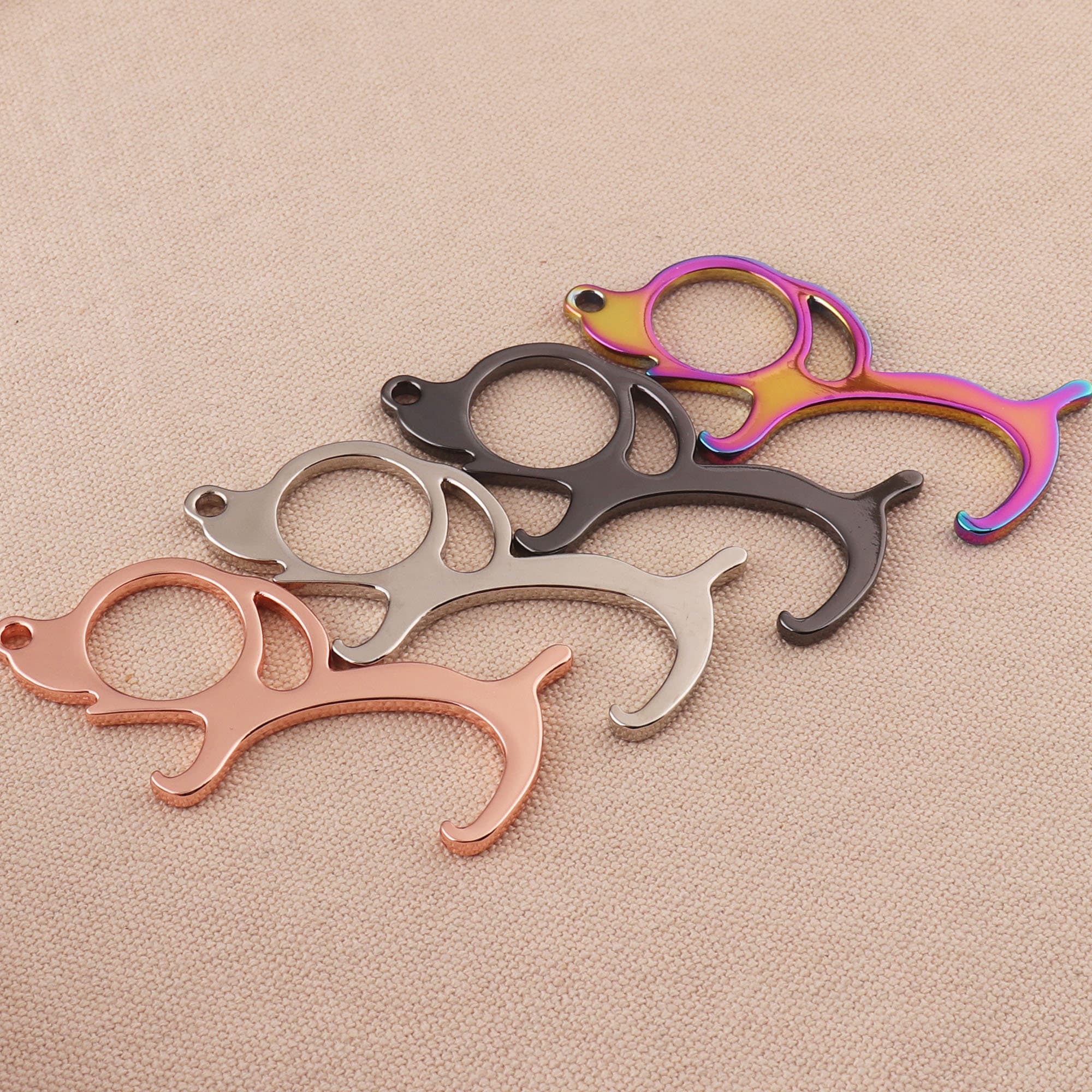 Wholesale Copper Touchless Keychain Wholesale No Touch Tool,Germ