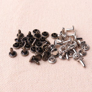 Double Cap Rivets Cap rivets 8mm Silver & bronze Cap Rivets Studs 100pcs Hardware Supplies