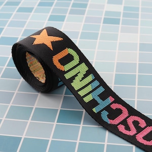 32mm ancho Lega Carta Patrón algodón Poliéster colorido Cinta Correas Llavero tote bolso accesorios de ropa
