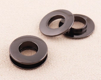 1inch Metal Eyelet Grommet Screw Screwback  black alloyed Screw in Grommet