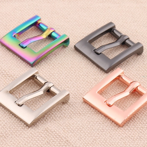 Single Prong Buckle  Rose gold/silver/gunmetal/rainbow Bag pin buckle Alloy center bar pin buckle strap buckle Square Buckle Purse Making