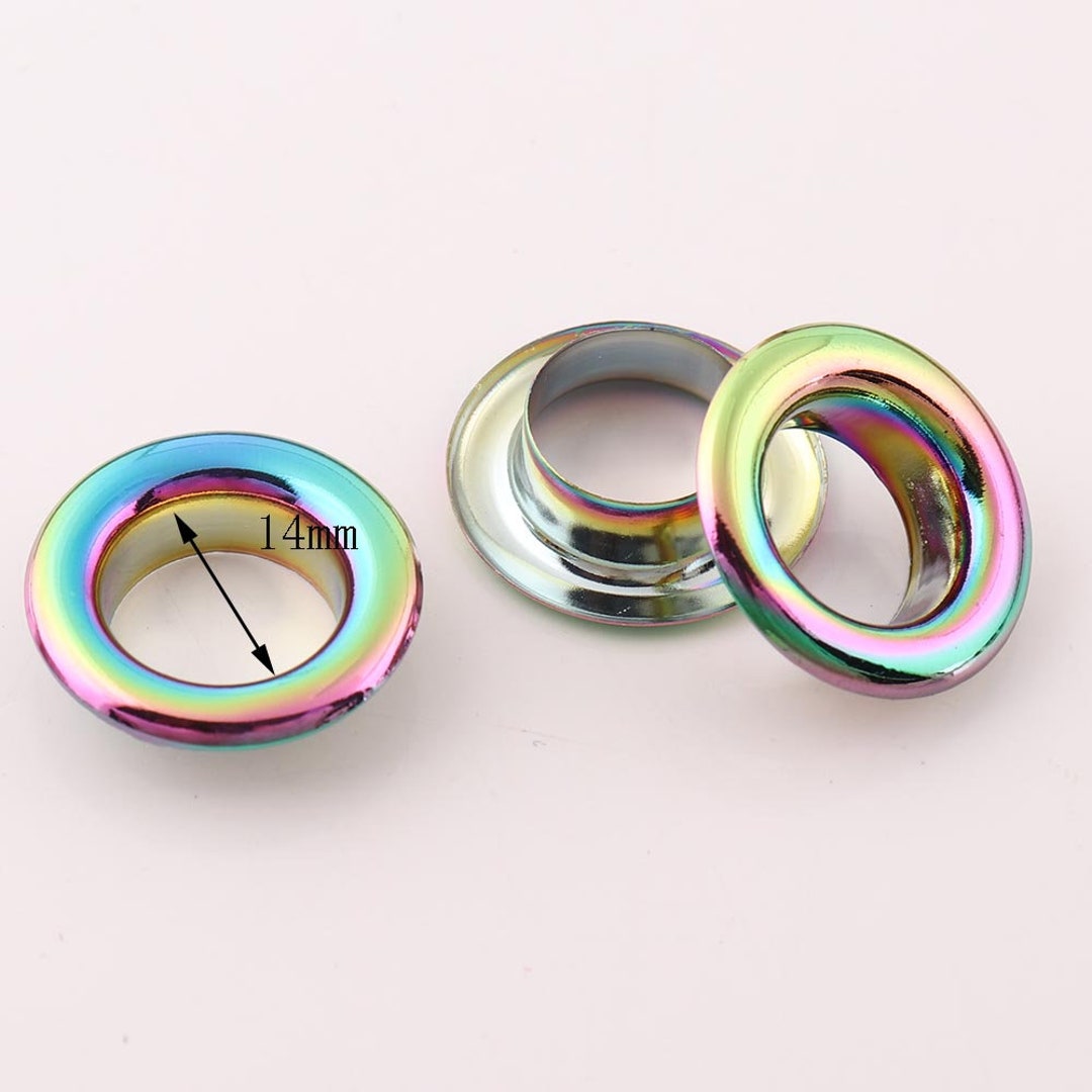 20sets Rainbow Color Eyelet Grommets With Washer 23*13*6mm Brass Metal ...