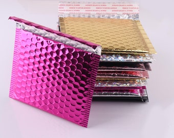 Busta per spedizione imbottita in schiuma colorata da 6X5,2 pollici, impermeabile e antistrappo, con sacchetto per spedizione a bolle d'aria, confezione regalo