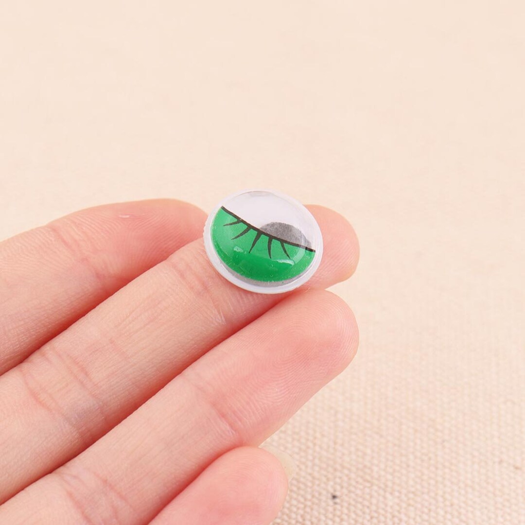 200pcs 15mm on Green Glue Eyes With Lashesmoving Movable Etsy