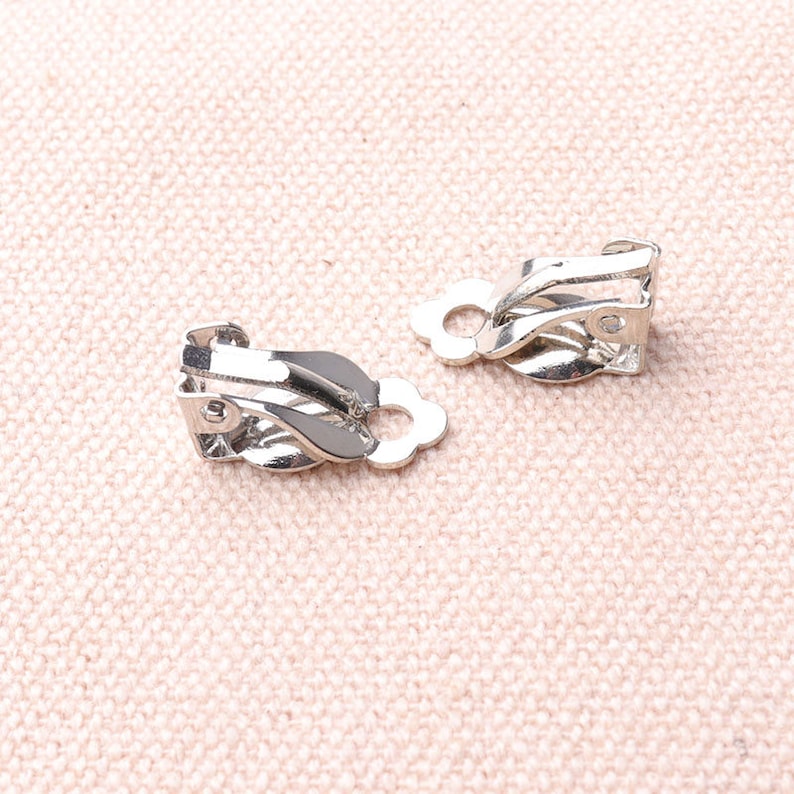 12pcs 6pairs Clip on Earring Blank Silver Color Earring Etsy