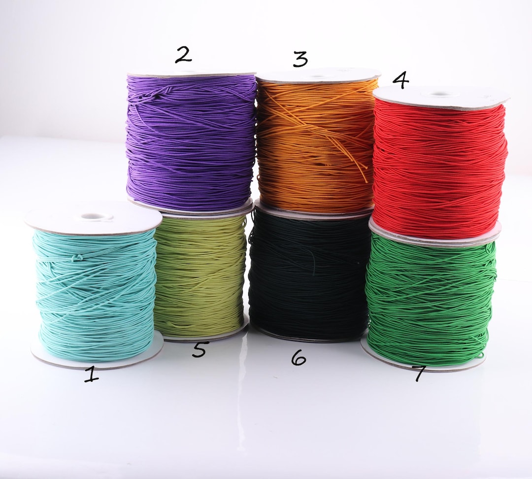 Elastic Rope Cord 1.0mm Colorful Elastic Draws Tring Nylon Round ...