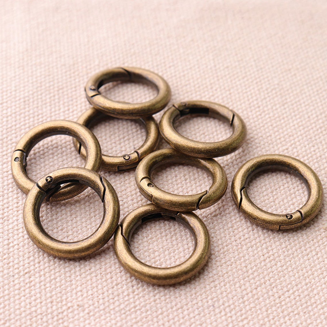 12pcs High Quality 20mm Bronze O Rings Opening Keyring Spring Etsy