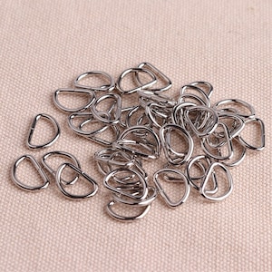 200 stücke 10 * 6 mm (innere größe) Kleine Silber D Ring Schnalle Geldbörse Strap Metall Gold D-Form Ringe, Handtaschen Tasche machen Lieferungen
