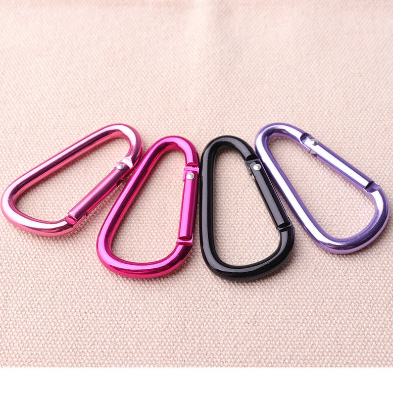 10pcs Carabiner Clips Aluminum Blackpinklight Red and Purple Etsy