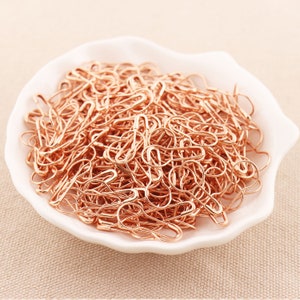 500pcs rose gold whole price Bulb Safety Pins Pear Pins 21*9mm Metal Safety Pins Stitch Markers Sewing Making
