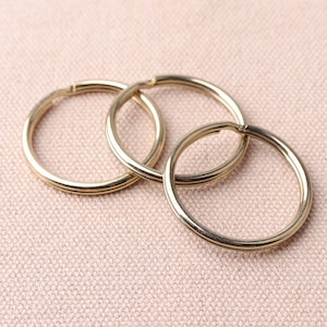 Split Key Rings 30mm 30pc Keychain Split Rings Light gold Plated Key Ring Findings